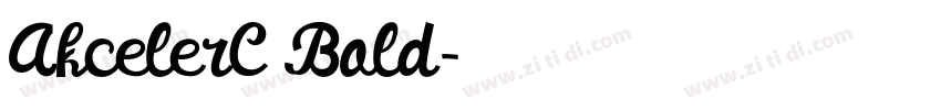 AkcelerC Bold字体转换